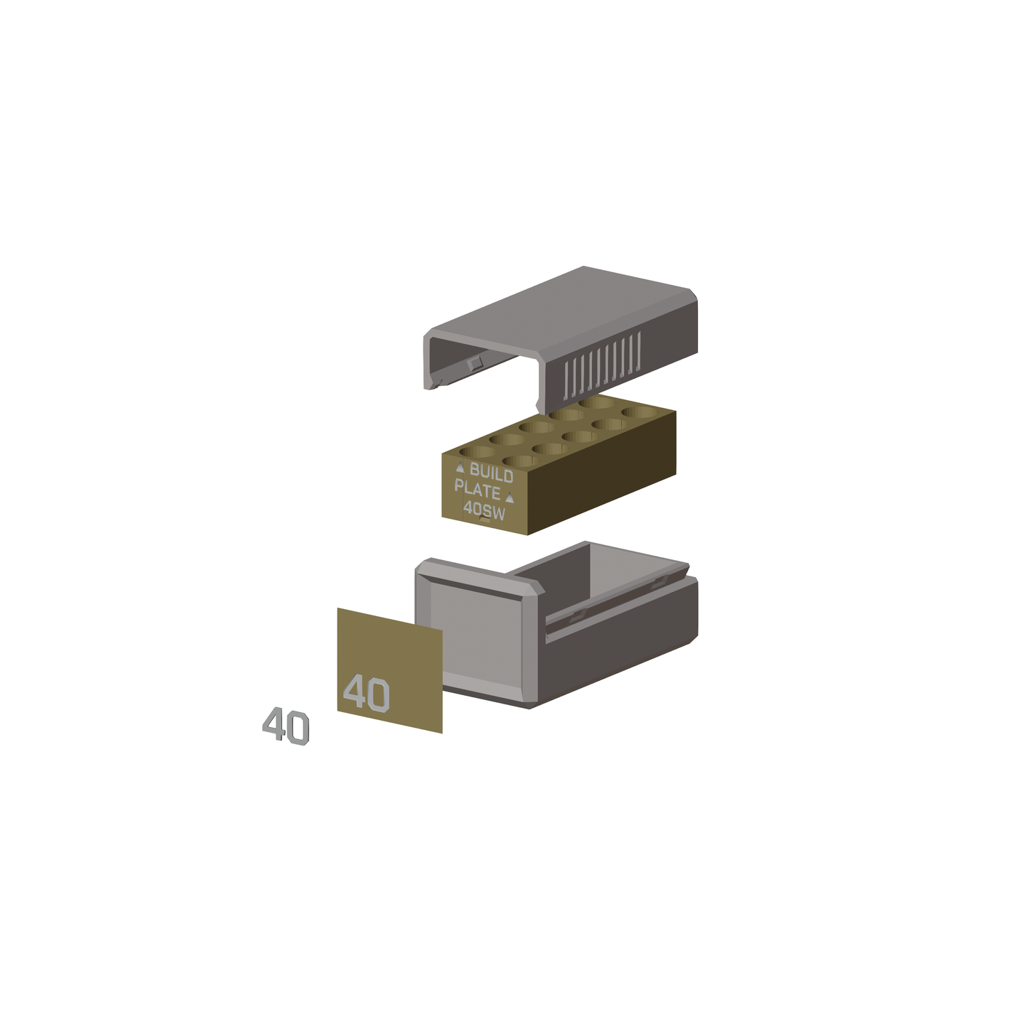 Munitionsbox .40 S&W // 50/25/20/10 Schuss