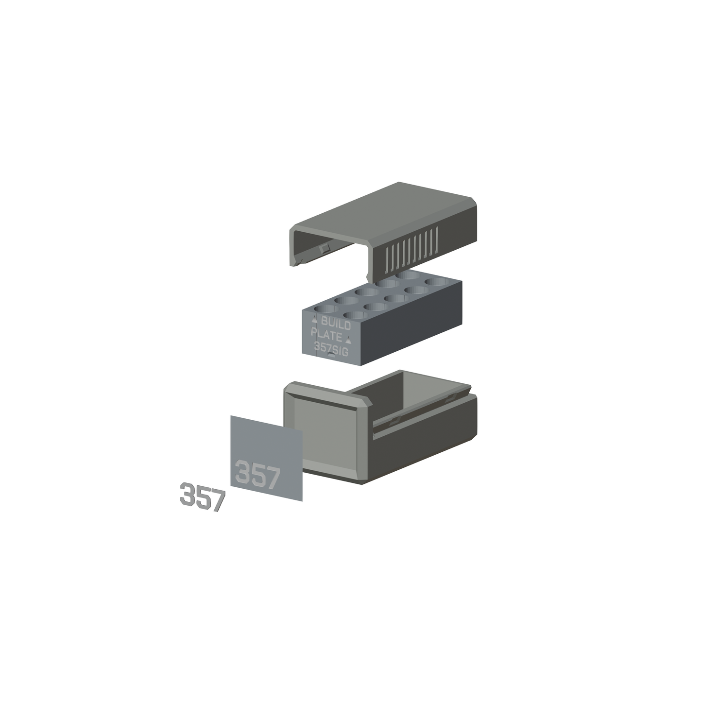 Munitionsbox .357 SIG // 50/25/20/10 Schuss