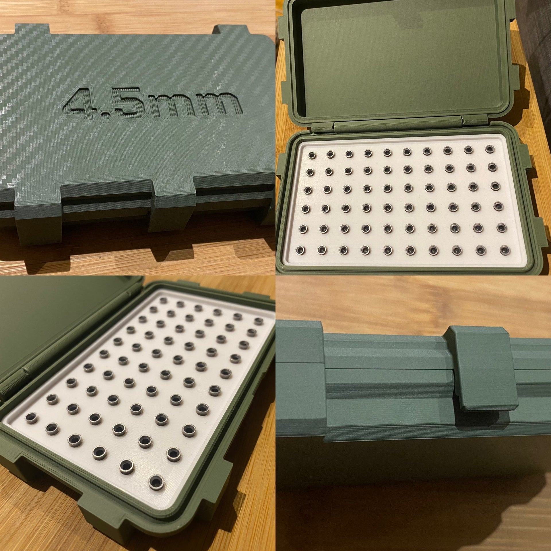 Moderne Diabolobox/Schüttelbox Carbonlook 4.5mm für 60 Diabolo –  geschmolzenesplastik