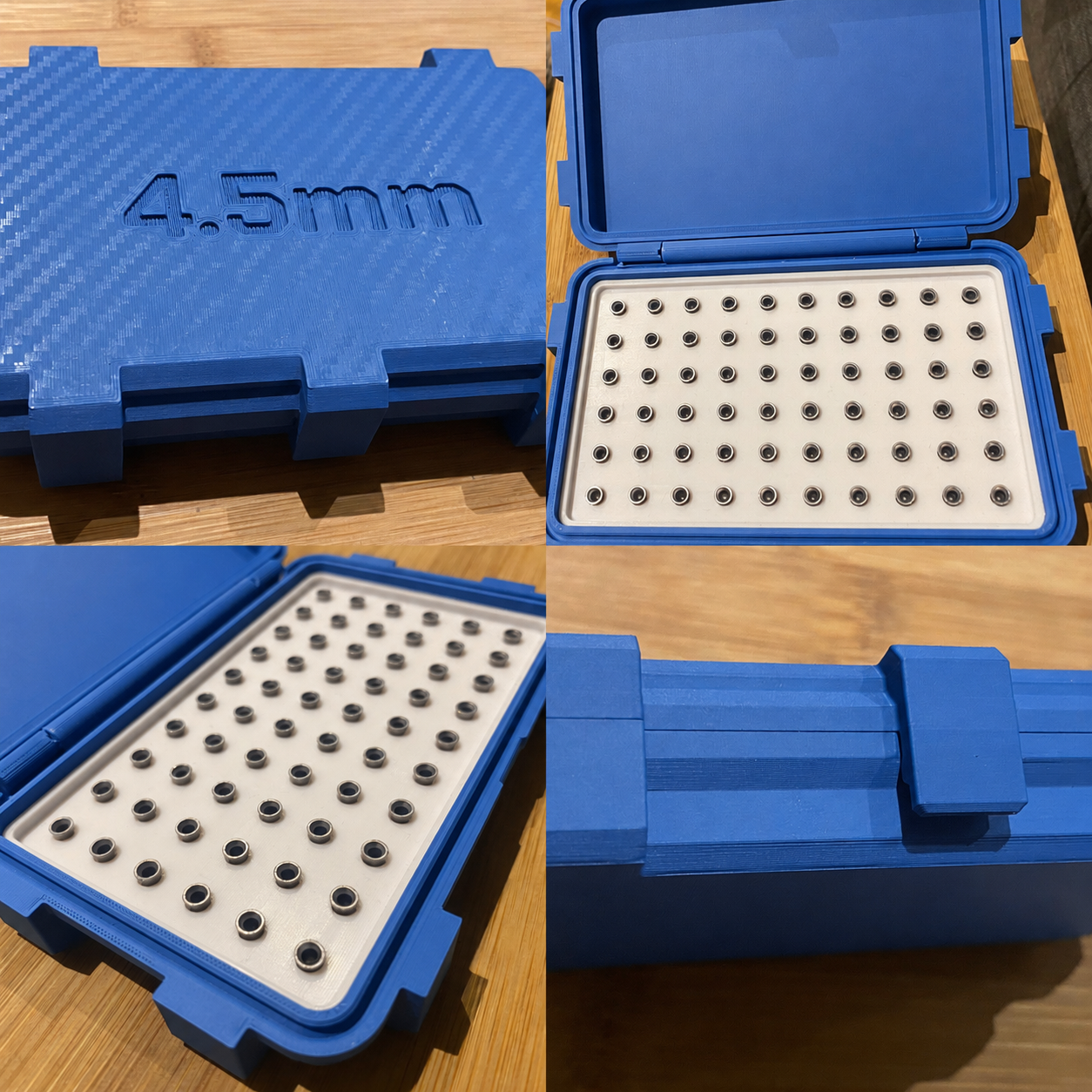 Moderne Diabolobox/Schüttelbox Carbonlook 4.5mm für 60 Diabolo