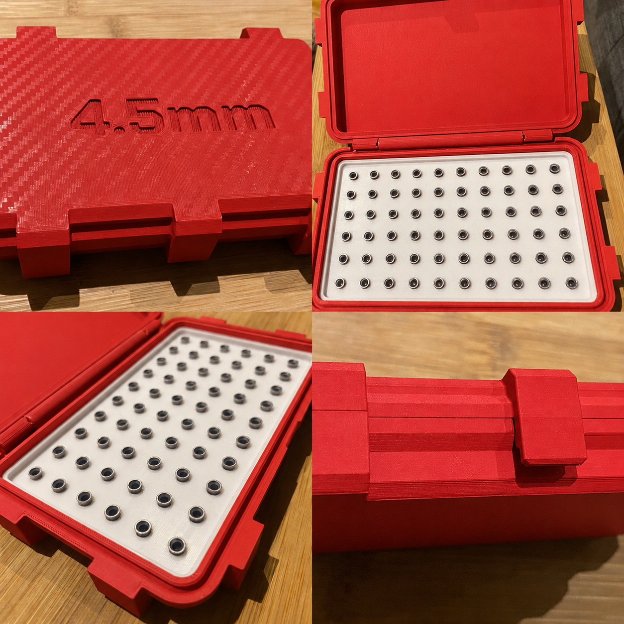 Moderne Diabolobox/Schüttelbox Carbonlook 4.5mm für 60 Diabolo