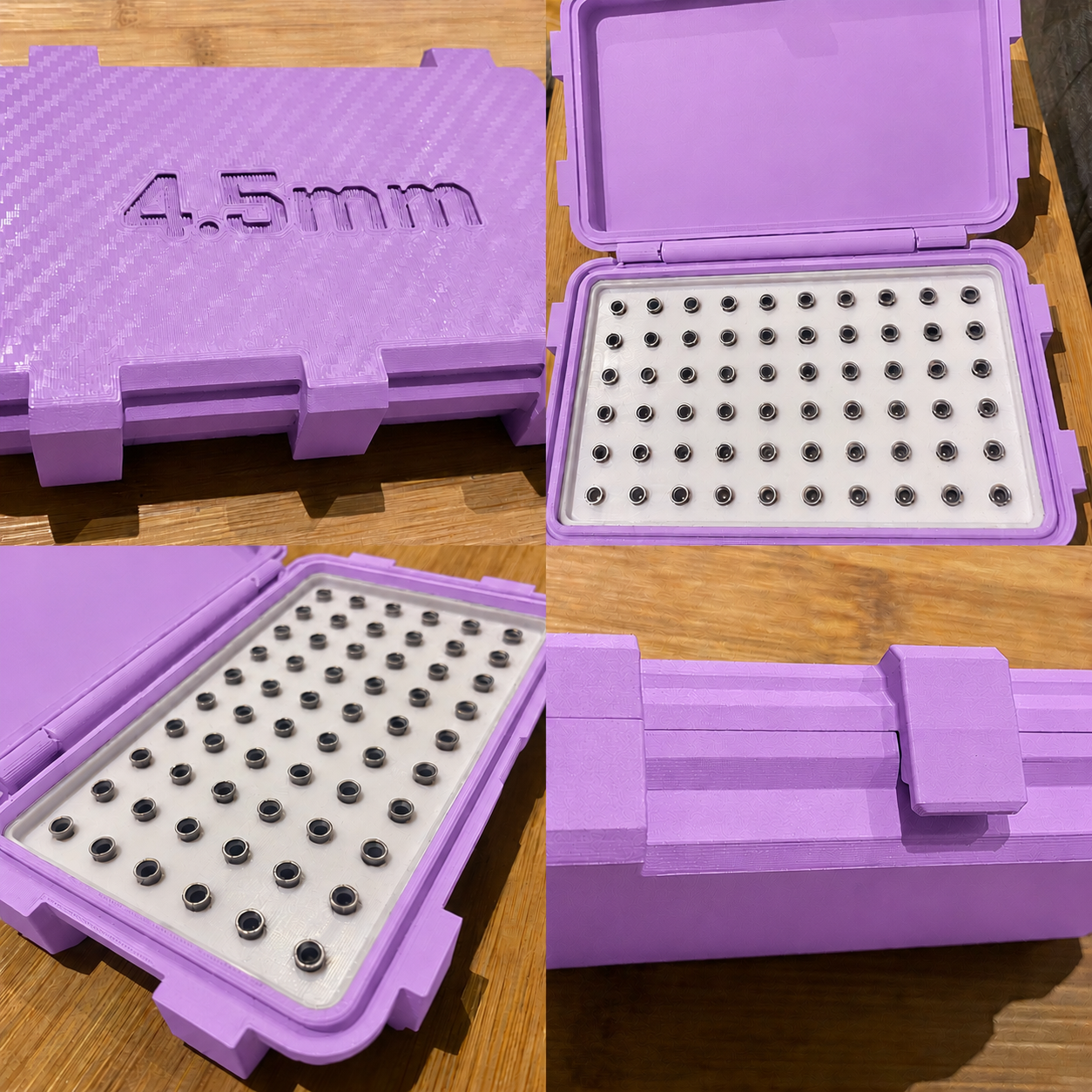 Moderne Diabolobox/Schüttelbox Carbonlook 4.5mm für 60 Diabolo